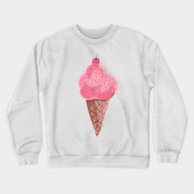 Strawberry Ice Cream with Sprinkles Crewneck Sweatshirt by ThaisMelo